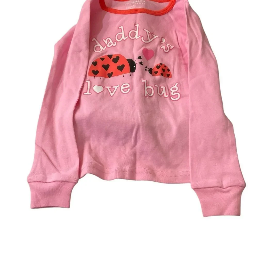 The Children's Place Pink and‎ Red Ladybug Pajama Set